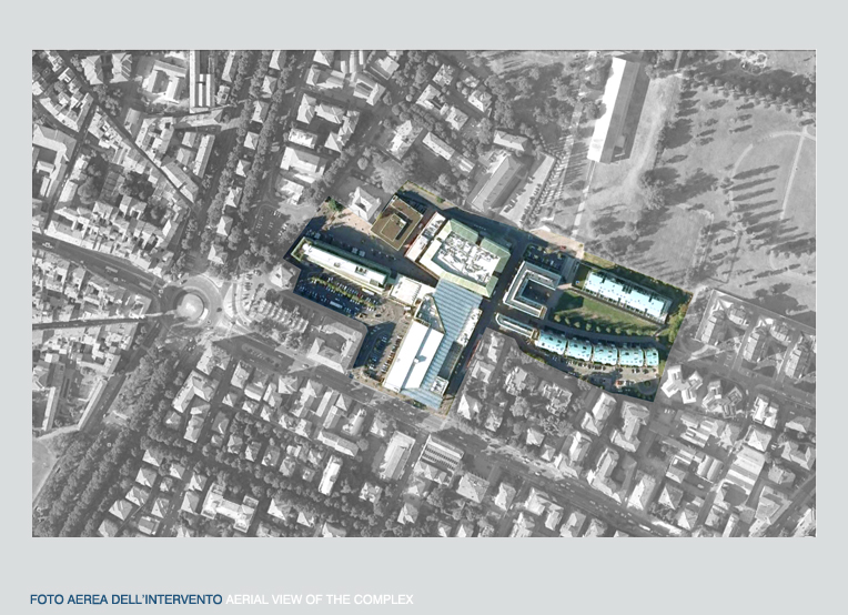 Parma, Ristrutturazione  Barilla, Atelier di Architettura,Complesso edilizio Barilla, Grand hotel de la ville, Architetto Vincenzo Rossi, Renzo Truffelli,Edificio per uffici, Complesso residenziale, Galleria Commerciale, Parma complesso immobiliare